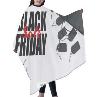 Personality  Black Bag And Price Tags Hair Cutting Cape