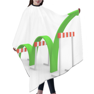 Personality  Arrow Jumping Over Hurdles Hair Cutting Cape