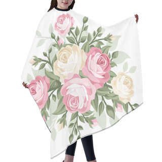 Personality  Vector Illustration Of Vintage Roses. Hair Cutting Cape