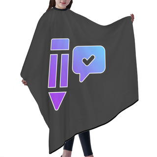 Personality  Agree Blue Gradient Vector Icon Hair Cutting Cape