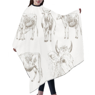 Personality  Cows Hair Cutting Cape