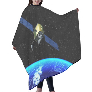Personality  3D CG Rendering Of Man-made Satellite Hair Cutting Cape