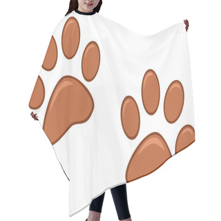 Personality  Brown Paw Prints Hair Cutting Cape