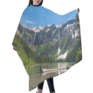 Personality  Scenic Mountain Views, Avalanche Lake, Glacier National Park Mon Hair Cutting Cape