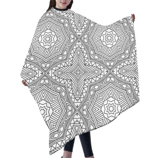 Personality  Ethnic Seamless Pattern Ornament Print Design Hair Cutting Cape