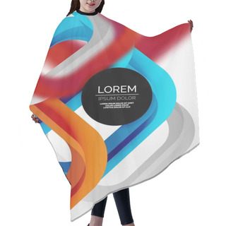 Personality  3d Overlapping Squares Abstract Background Hair Cutting Cape
