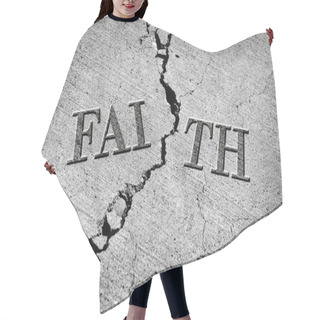 Personality  Broken Faith With Cracked Cement Hair Cutting Cape