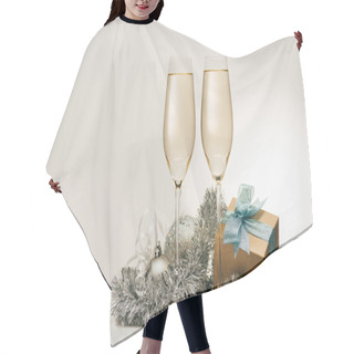 Personality  Gift And Glasses Of Champagne Hair Cutting Cape