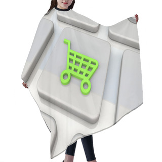 Personality  Shopping On-line Concept - 3d Hair Cutting Cape