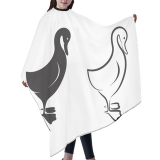 Personality  Vector Image Of A Duck Design On White Background Hair Cutting Cape