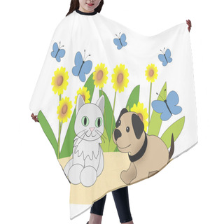 Personality  Little Pets In The Garden Hair Cutting Cape