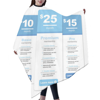 Personality  Premium Pricing And Membership Graphic W Different Options And P Hair Cutting Cape