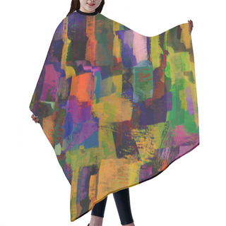 Personality  Digital Illustration Of Psychedelic Abstract Background Hair Cutting Cape
