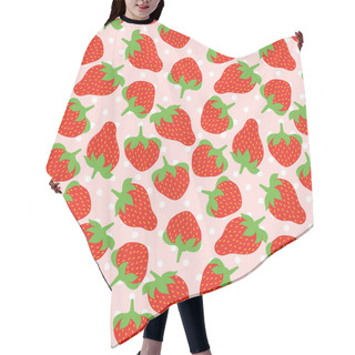Personality  Seamless Vector Pattern With Strawberries Hair Cutting Cape