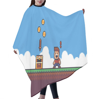 Personality  Pixel Art Loot Hair Cutting Cape