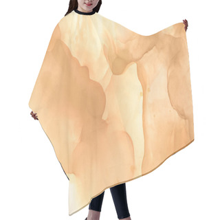 Personality  Beige Splashes Of Alcohol Ink As Abstract Background Hair Cutting Cape