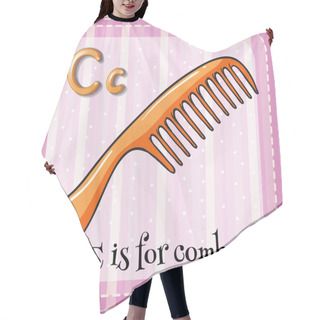 Personality  Flashcard Letter C Is For Comb Hair Cutting Cape