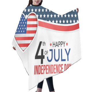 Personality  4th Of July Is A Federal Holiday In The United States Commemorating The Declaration Of Independence Of The USA. Vector Illustration. Hair Cutting Cape