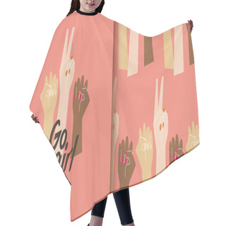 Personality  Go Girl Illustration  Hair Cutting Cape