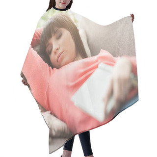 Personality  Woman Napping On The Sofa Hair Cutting Cape