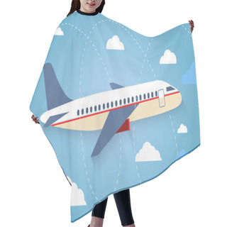 Personality  Flight Of The Plane In The Sky. Passenger Planes, Airplane, Airc Hair Cutting Cape