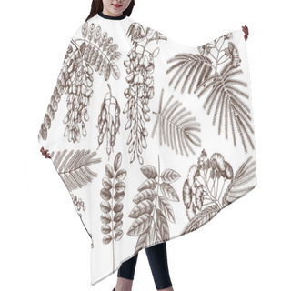 Personality  Hand Drawn Bloomed Fabaceae Plants Hair Cutting Cape