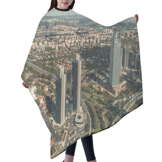 Personality  Aerial View Of Streets With Skyscrapers And Modern Buildings Hair Cutting Cape