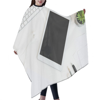 Personality  Keyboard With Office Supplies Hair Cutting Cape