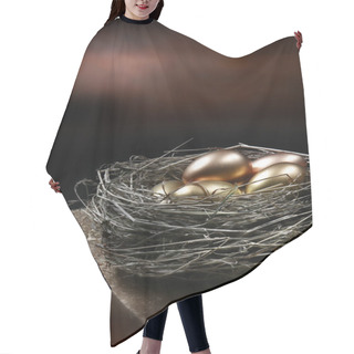 Personality  Gold Pension Nest Hair Cutting Cape