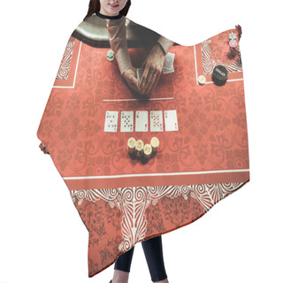 Personality  Croupier Dealing Card Hair Cutting Cape