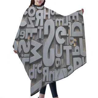 Personality  Typefaces In Composition Hair Cutting Cape