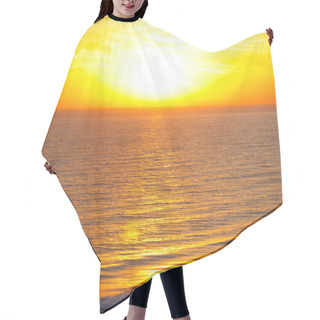 Personality  Sea Landscape And The Golden Sunrise Hair Cutting Cape