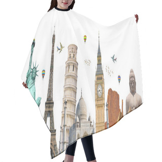 Personality  Famous Landmarks Of The World Hair Cutting Cape