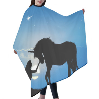 Personality  Unicorn And Girl Hair Cutting Cape