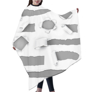 Personality  Gray Paper Hair Cutting Cape