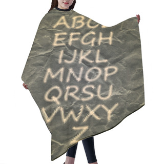 Personality  Alphabet On Black Background Hair Cutting Cape