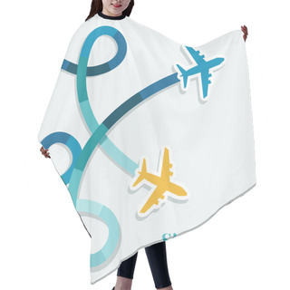 Personality  Card With Two Planes Hair Cutting Cape
