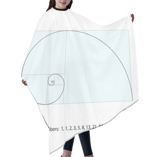 Personality  Golden Ratio Template Fibonacci Spiral Vector Illustration Numbers - Golden Proportion Hair Cutting Cape