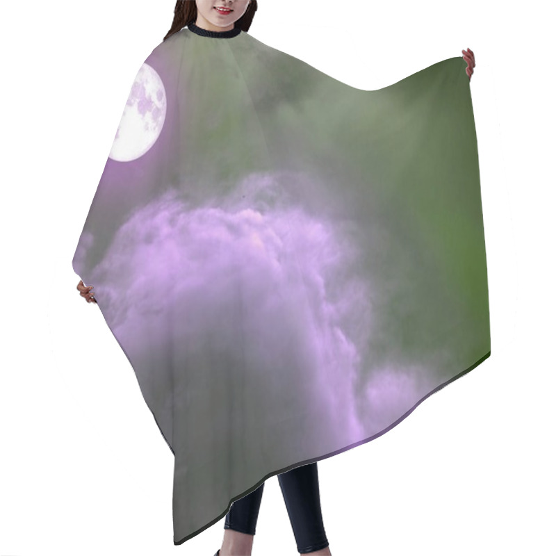 Personality  Linar On The Dark Purple Sky White Cloud Hair Cutting Cape
