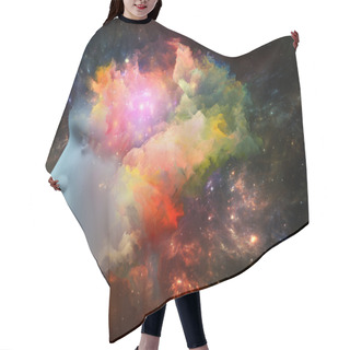 Personality  Colorful Mind Hair Cutting Cape