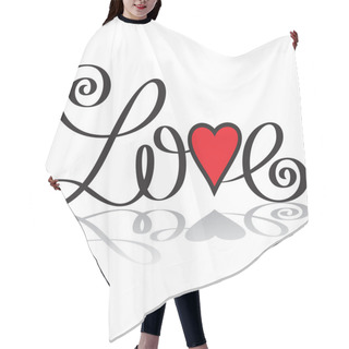 Personality  Love Hand Lettering Hair Cutting Cape