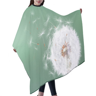 Personality  Dandelion Flying On Green Background Hair Cutting Cape