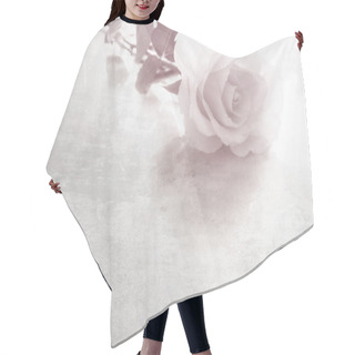 Personality  Rose Flower On White Table With Copy Space Hair Cutting Cape