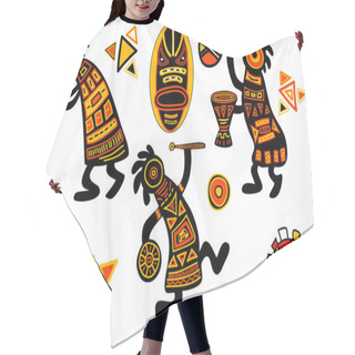 Personality  Vector African Traditional Patterns Hair Cutting Cape