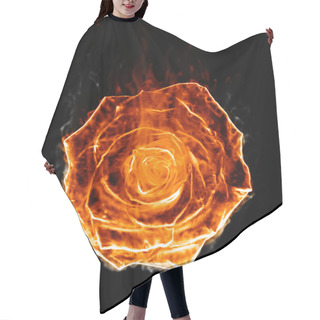 Personality  Fiery Rose Silhouette Hair Cutting Cape
