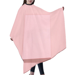 Personality  Elevated View Of Blank Stick It Note On Pink  Hair Cutting Cape