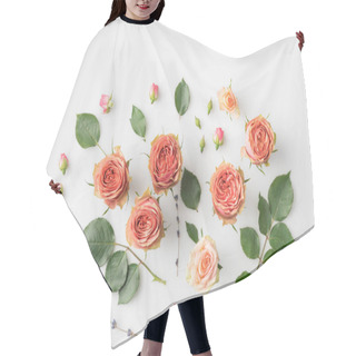 Personality  Pink Rose Flowers And Petals Hair Cutting Cape