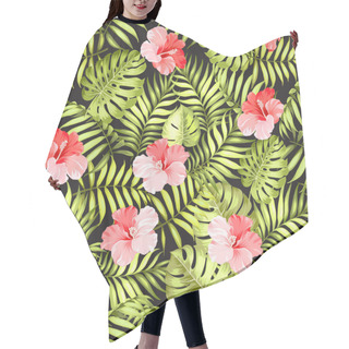 Personality  Topical Palm Leaves Pattern. Hair Cutting Cape