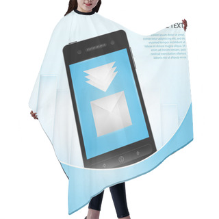 Personality  Mobile Phone With Message Icon Hair Cutting Cape