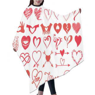 Personality  Heart Designs, Vector Set Hair Cutting Cape